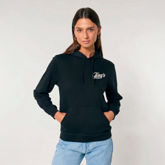 Tony's Pizza Hoodie small logo | Svart