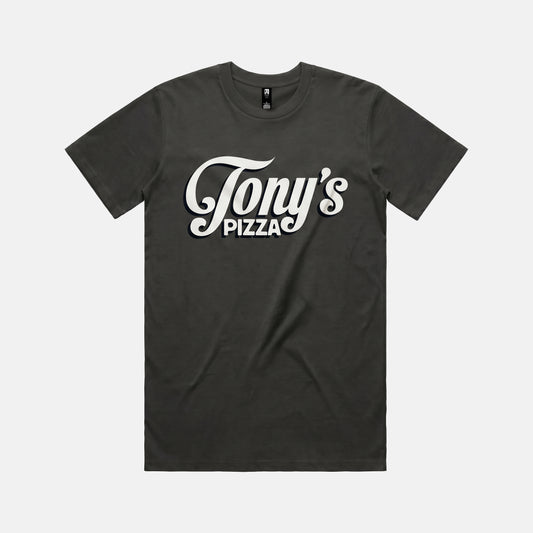 Tony’s Classic Tee large logo | Mörkgrå